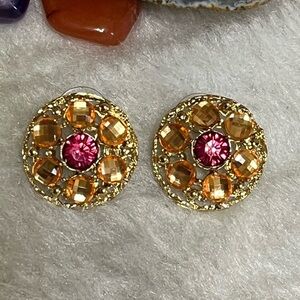 Faux Citrine Pink Earrings